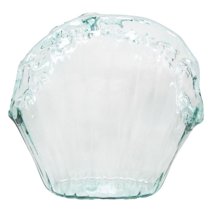 Decorative bowl GLAUCIA of glass blue clear 10 5