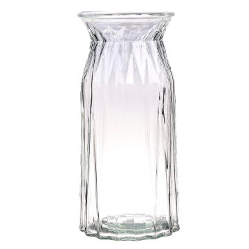 Table vase RUBIE made of glass, clear, 9"/24cm, Ø4.5"/11,5cm