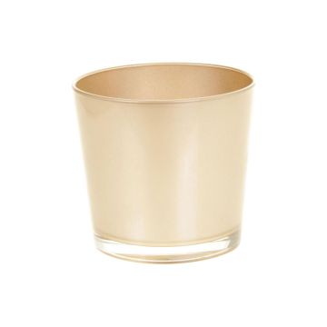 Maxi tea light glass ALENA SHINY, shiny gold, 3.5"/9cm, Ø4"/10cm