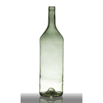 Glass bottle FERGUS, green-transparent, 21"/53,5 cm, Ø 5.7"/14,5 cm