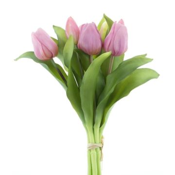 False tulip bouquet LONA, mauve, 12"/30cm, Ø8"/20cm