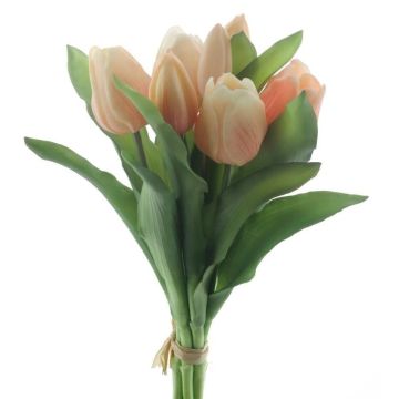 False tulip bouquet LONA, peach-orange, 12"/30cm, Ø8"/20cm