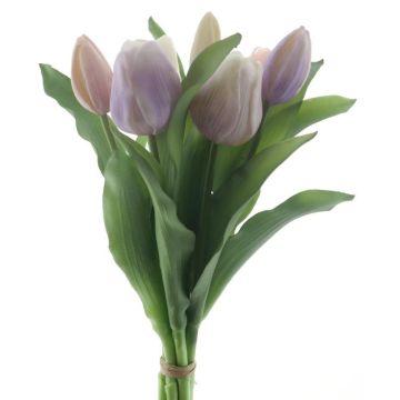 False tulip bouquet LONA, purple-lilac-cream, 12"/30cm, Ø8"/20cm