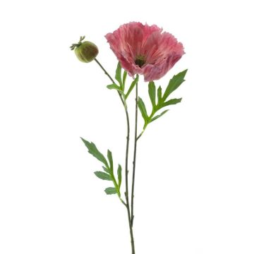 Artificial poppy EDESSA, pink, 31"/80cm