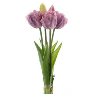 Artificial tulip bunch LANEA, lilac, 12"/30cm, Ø6"/15cm