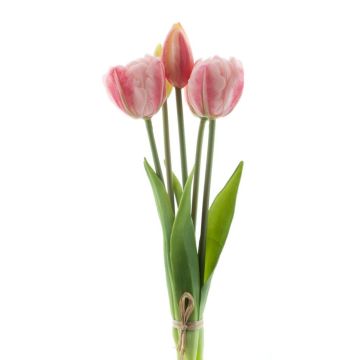 Artificial tulip bunch LANEA, pink, 12"/30cm, Ø6"/15cm