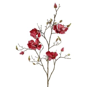 False magnolia branch JACKA, fuchsia, 3ft/105cm