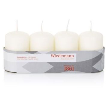 Advent candles JENARO, 4 pieces, ivory, 8cm, Ø5cm, 18h - Made in Germany