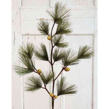 Decorative pine branch ALKE with cones, 3ft/100cm