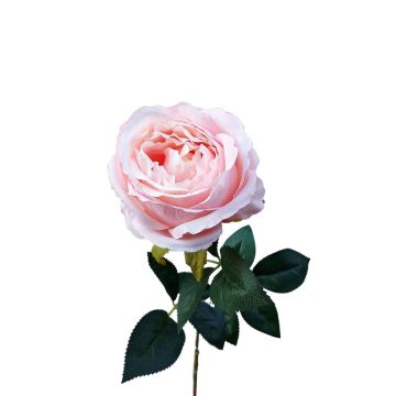 Plastic flower Rose CHERLEN, pale pink, 24"/60cm, Ø4"/10cm