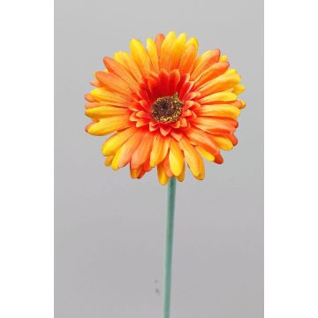 Artificial flower Gerbera TEUDELINDE, orange, 22"/55cm, Ø3.1"/8cm