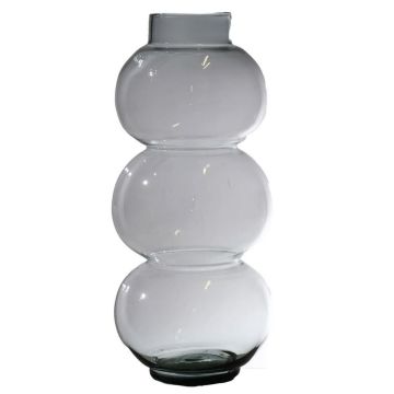 Spherical glass vase HERIBETO, recycled, clear, 40cm, Ø16cm