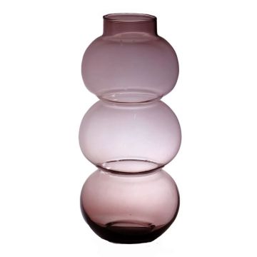 Spherical glass vase HERIBETO, recycled, violet-clear, 40cm, Ø16cm