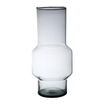 Flower vase FORTUNATO, recycled glass, clear, 30cm, Ø14cm