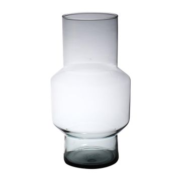 Flower vase FORTUNATO made of glass, recycled, clear, 35cm, Ø19cm