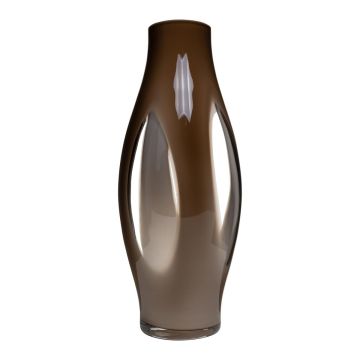 Glass floor vase PROSPERO, brown-clear, 50cm, Ø21cm