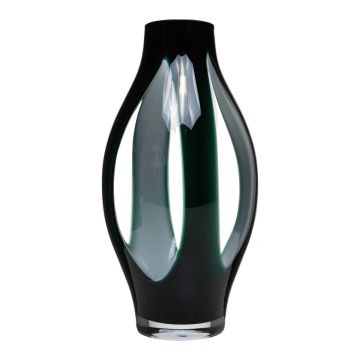 Glass floor vase PROSPERO, green-clear, 50cm, Ø21cm