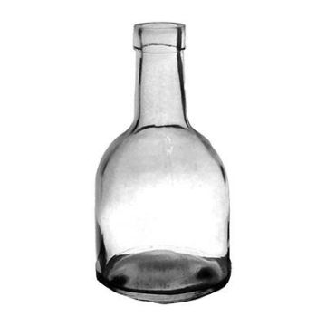 Decorative glass bottle URSOLA, clear, 16cm, Ø8cm