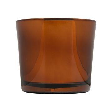 Glass planter ALENA SHINY, shiny copper, 12,5cm, Ø14,5cm