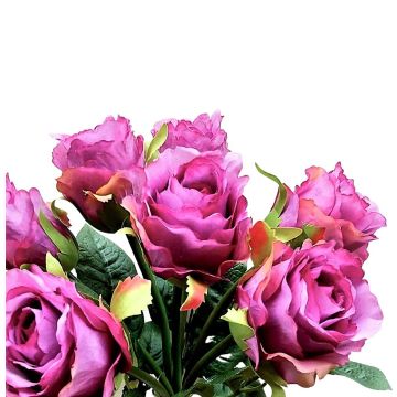 Artificial rose bouquet MURINET, violet, 14"/35cm