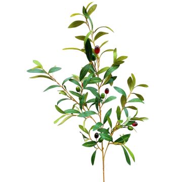 Plastic olive branch ROVUMA with fruits, green, 3ft/95cm