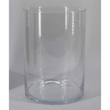 Cylindrical glass vase SANYA OCEAN, clear, 11"/28cm, Ø8"/20cm