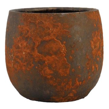 Ceramic pot OLEG, rusty brown, 5.1"/13cm, Ø6"/16cm