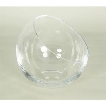 Decorative bowl NELLY OCEAN, glass, clear, 7"/17cm, Ø6"/15,5cm