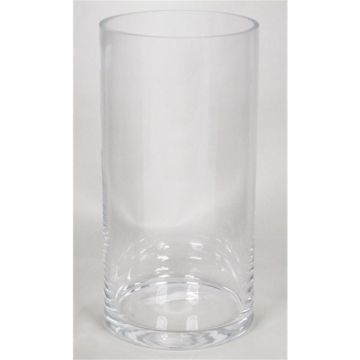 Cylindrical glass vase SANSA OCEAN, clear, 13"/32cm, Ø6"/16cm