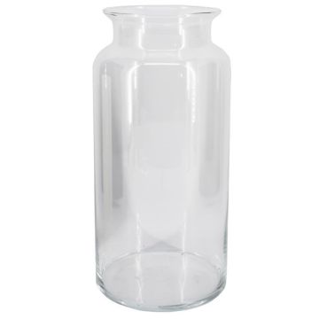 Glass flower vase HANNA OCEAN, clear, 16"/40cm, Ø7"/19cm