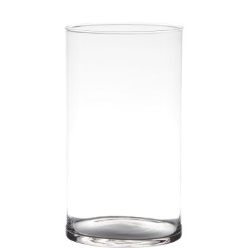 Glass cylinder vase SANYA EARTH, clear, 21cm, Ø14cm