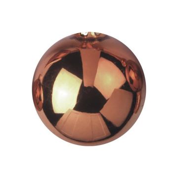 Christmas baubles FABIANA, 48 pcs, shiny copper, Ø 1.4"/3,5 cm