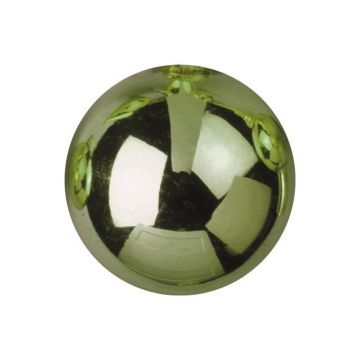 Christmas baubles FABIANA, 48 pcs, shiny light green, Ø 1.4"/3,5 cm