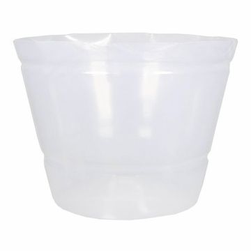 Plastic insert container KIPA for plant baskets, waterproof, transparent, 15"/38 cm, Ø 20"/50 cm