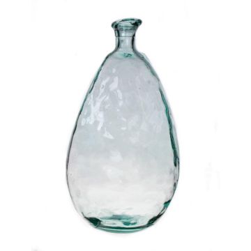 Decorative bottle ASOKINO, glass, recycled, clear, 47cm, Ø27cm