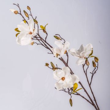 Artificial magnolia LILO, cream, 4ft/110cm, Ø 2"-3.5"/5-9cm