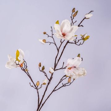 Artificial magnolia LILO, white-pink, 4ft/110cm, Ø 2"-3.5"/5-9cm