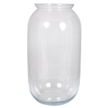 Glass flower vase ELLIOTT, transparent, 17"/42cm, Ø9"/23cm