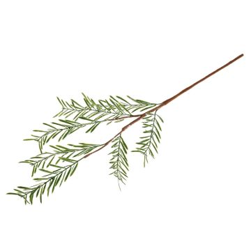 Fake cypress branch ZHARANTE, snow-covered, green, 30"/75cm