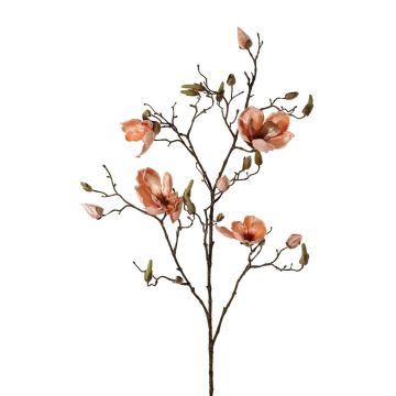 False magnolia branch JACKA, salmon, 3ft/105cm