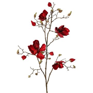 False magnolia branch JACKA, red, 3ft/105cm