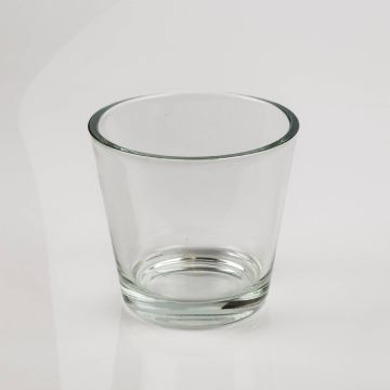 Flower pot/glass tea light RANA, clear, 3.94" x 5.12" x 5.51" / 10x13x14cm