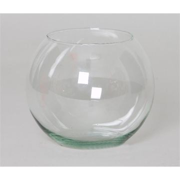 Ball vase TOBI OCEAN made of glass, clear, 5.1"/13cm, Ø6"/15cm