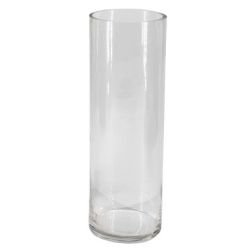 Cylindrical glass vase SANSA OCEAN, clear, 12"/30cm, Ø4"/10cm