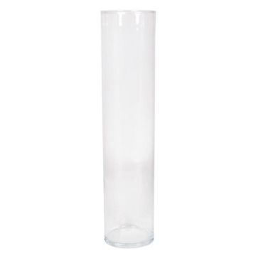 Cylindrical glass vase SANYA OCEAN, clear, 16"/40cm, Ø3.5"/9cm