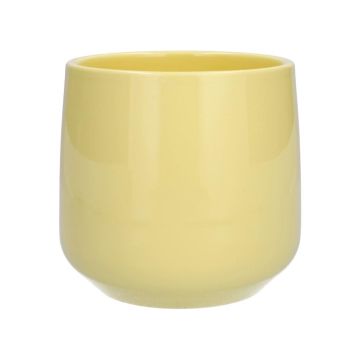 Ceramic planter ZIOKA, matt-yellow, 5.3"/13,5cm, Ø5.7"/14,5cm