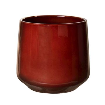 Ceramic planter ZIOKA, merlot red, 10.2"/26cm, Ø11.4"/29cm