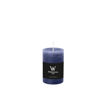 Pillar candle AURORA, dark blue, 3.5"/9cm, Ø2.3"/5,8cm, 30h - Made in Germany