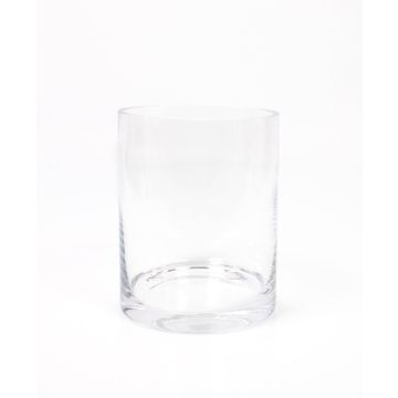 Cylinder vase SANSA EARTH of glass, clear, 5.9"/15cm, Ø4.7"/12cm