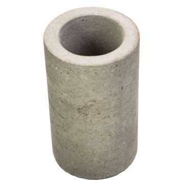 Candle holder JUANJO in concrete look, for tea lights and dinner candles, concrete grey, 4"/10cm, Ø2.4"/6cm